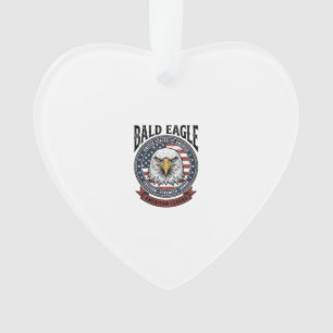 Vintage-Weißkopfseeadler-patriotisches T-Shirt-Des Ornament