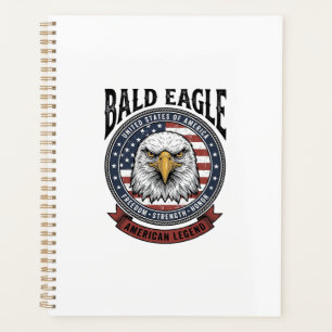 Vintage-Weißkopfseeadler-patriotisches T-Shirt-Des Planer