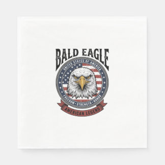 Vintage-Weißkopfseeadler-patriotisches T-Shirt-Des Serviette