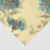 Vintage Weißmehl- und Blumenmuster Seidenpapier (Ausschnitt)