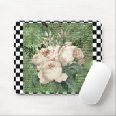 Vintage Weißrosen und Karton Mousepad (Mit Mouse)
