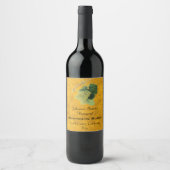 Vintage Weißweintrauben, Sauvignon Blanc Weinetikett (Vorderseite)