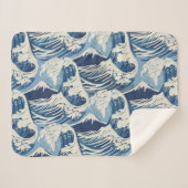 Vintage Wellen Sherpadecke (Vorderseite (Horizontal))