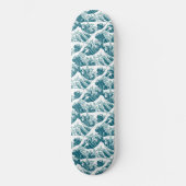 Vintage-Wellenmuster Skateboard (Vorderseite)