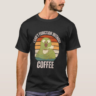 Vintage Wellensittich, ich kann ohne Kaffee nicht T-Shirt
