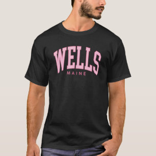 Vintage Wells Beach ME Maine Sommer Preppy Throwba T-Shirt