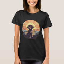 Vintage Welpe bei Sunset T - Shirt