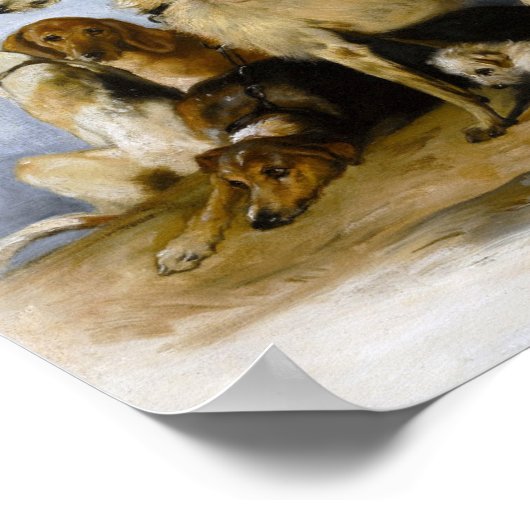 Vintage Welpen Poster (Ecke)