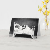 Vintage Welpen-und Kätzchen-Mitteilungskarten Karte (Gelbe Blume)