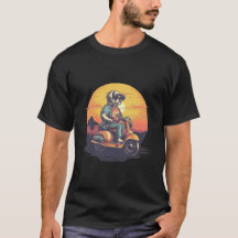 Vintage-Welpenfahrt auf einem Scooper-T-Shirt
