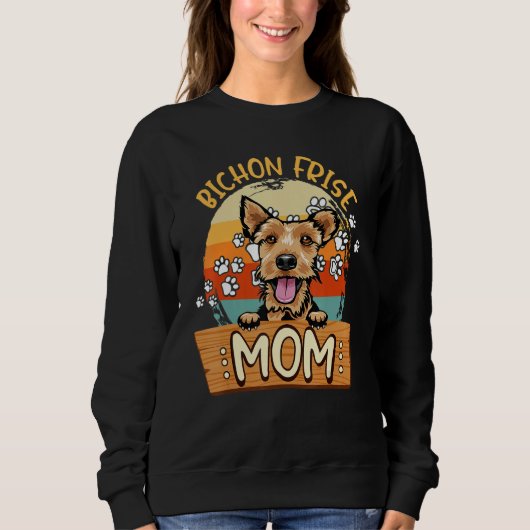 Vintage Welsh Terrier Mom Welsh Terrier Dog Sweatshirt (Vorderseite)