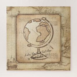 Vintage Welt. Geschenk für Geografie und Geschicht Puzzle