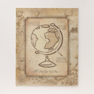 Vintage Welt. Geschenk für Geografie und Geschicht Puzzle