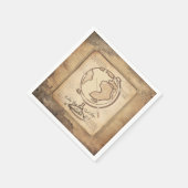 Vintage Welt. Geschenk für Geografie und Geschicht Serviette (Ecke)