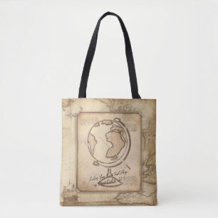 Vintage Welt. Geschenk für Geografie und Geschicht Tasche