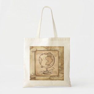 Vintage Welt. Geschenk für Geografie und Geschicht Tragetasche