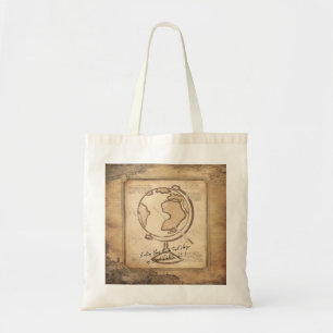 Vintage Welt. Geschenk für Geografie und Geschicht Tragetasche