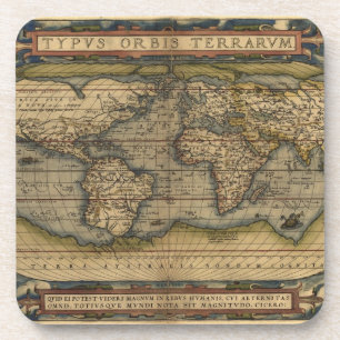 Vintage Weltatlas Historisches Design Untersetzer