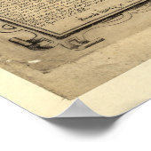 Vintage Weltkarte (1565) Poster (Ecke)