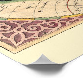 Vintage Weltkarte 1609 Poster (Ecke)