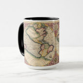 Vintage Weltkarte 1609 Tasse (Vorderseite Links)