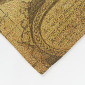 Vintage Weltkarte 1635 Fleecedecke (Ecke)