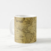 Vintage Weltkarte 1635 Kaffeetasse (Vorderseite Links)
