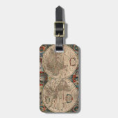 Vintage Weltkarte (1641) Gepäckanhänger (Vorderseite vertikal)