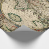 Vintage Weltkarte (1689) Geschenkpapier (Ecke)