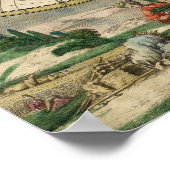 Vintage Weltkarte 1689 Poster (Ecke)