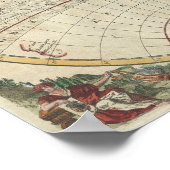 Vintage Weltkarte (1744) Poster (Ecke)