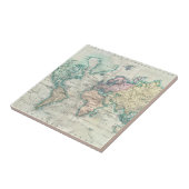 Vintage Weltkarte (1801) Fliese (Seite)