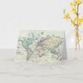 Vintage Weltkarte (1801) Karte (Gelbe Blume)