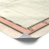 Vintage Weltkarte (1801) Poster (Ecke)