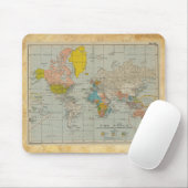 Vintage Weltkarte 1910 Mousepad (Mit Mouse)
