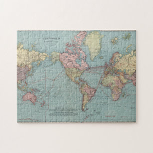 Vintage Weltkarte (1912) Puzzle
