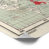 Vintage Weltkarte (1918) Poster (Ecke)