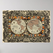 Vintage Weltkarte (1920) Poster (Vorne)