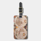 Vintage Weltkarte ab 1600 Gepäckanhänger (Vorderseite vertikal)