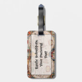 Vintage Weltkarte ab 1600 Gepäckanhänger (Rückseite vertikal)