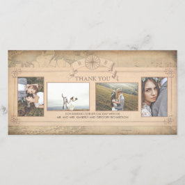 Vintage Weltkarte Alte Hochzeit Vielen Dank Dankeskarte