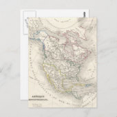 Vintage Weltkarte - Amerika Postkarte (Vorne/Hinten)