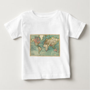 Vintage Weltkarte Baby T-shirt