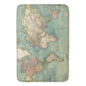Vintage Weltkarte Badematte (Vorderseite Vertikal)