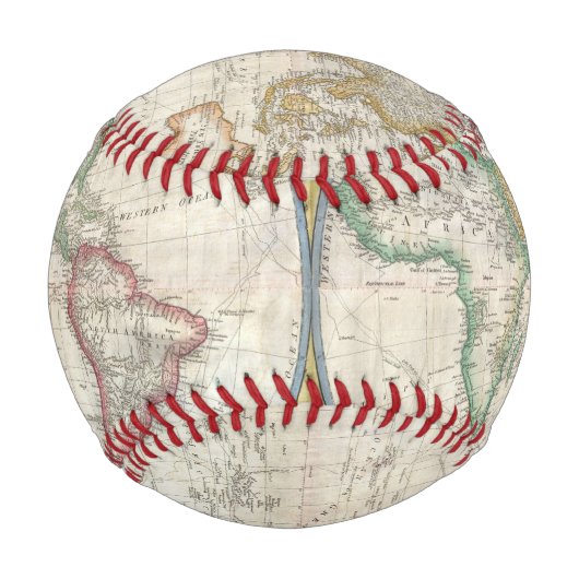 Vintage WELTKARTE Baseball (Vorderseite)
