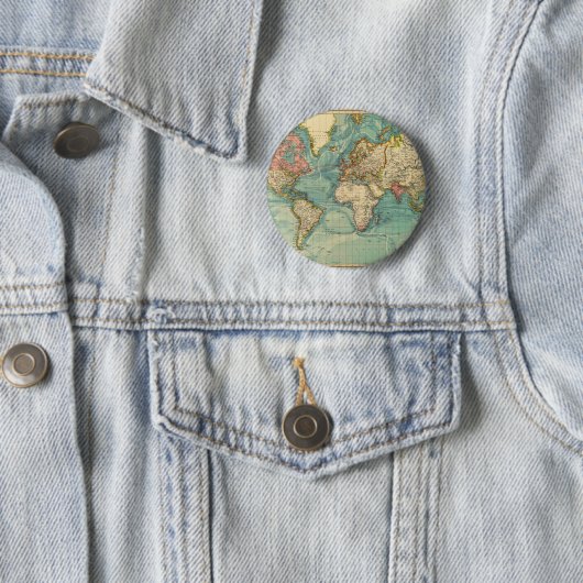 Vintage Weltkarte Button (Beispiel)