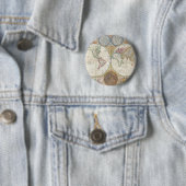 Vintage WELTKARTE Button (Beispiel)