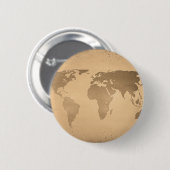 Vintage Weltkarte Button (Vorne & Hinten)