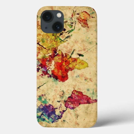 Vintage Weltkarte Case-Mate iPhone Hülle (Rückseite)