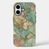 Vintage Weltkarte Case-Mate iPhone Hülle (Rückseite)